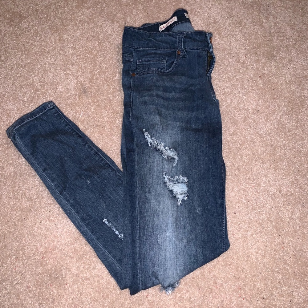 Sadie Robertson Collection dark blue skinny jeans